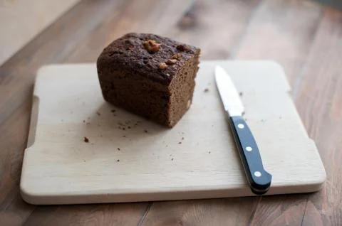 Black bread on the table Stock Photos