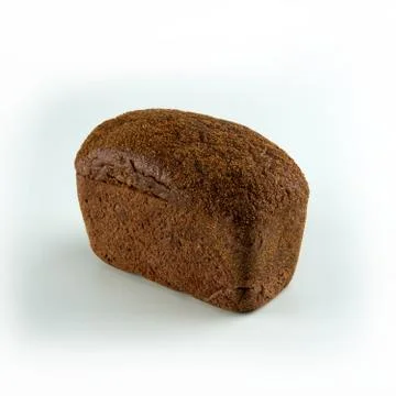 Black bread on a white background Stock Photos