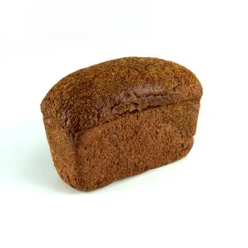 Black bread on a white background Stock Photos