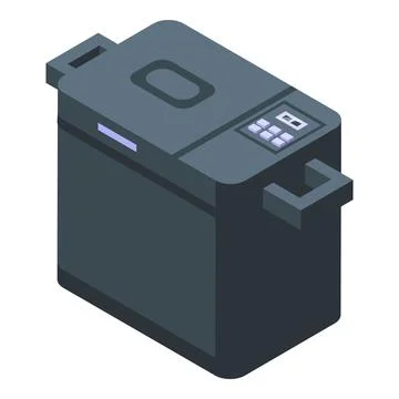 Black breadmaker icon isometric vector. Food machine Illustrazione stock