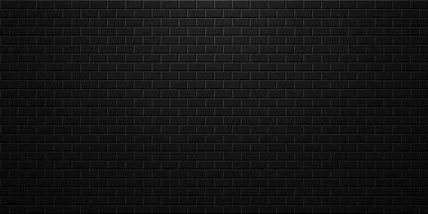 Black brick wall abstract background. Dark textured pattern. Vector templat.. イラスト素材