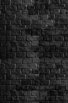 Black Brick wall Background, Brick room, Interior Texture, wall Background Foto stock