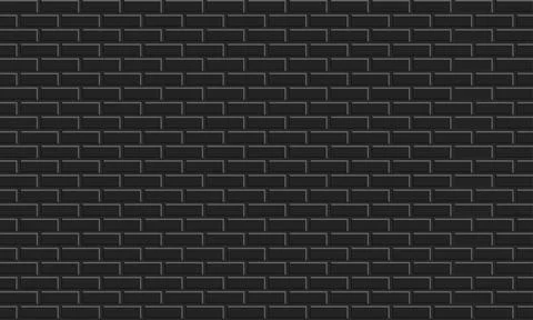 Black brick wall background with grey lines Stock Illustration
