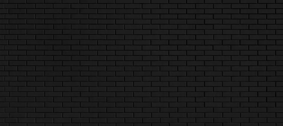 Black brick wall for background Stock Illustration