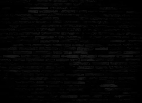 Black brick wall for background or texture Stock Photos