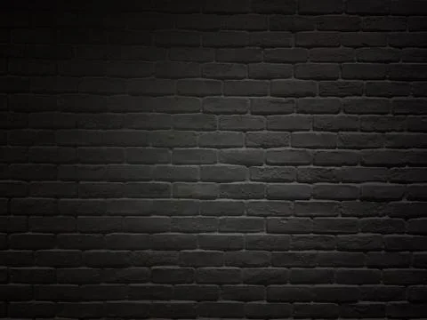 Black brick wall for background Foto stock