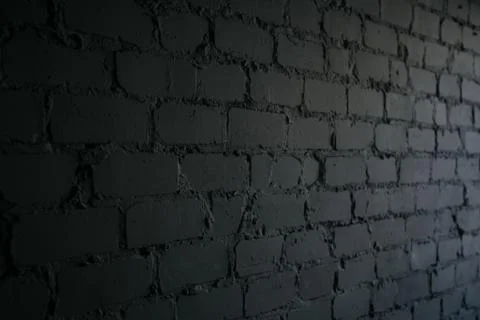 Black brick wall background. texture dark masonry Stock Photos