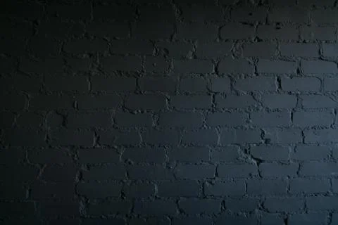 Black brick wall background. texture dark masonry Stock Photos