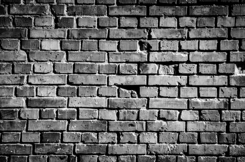 Black brick wall background texture Foto stock
