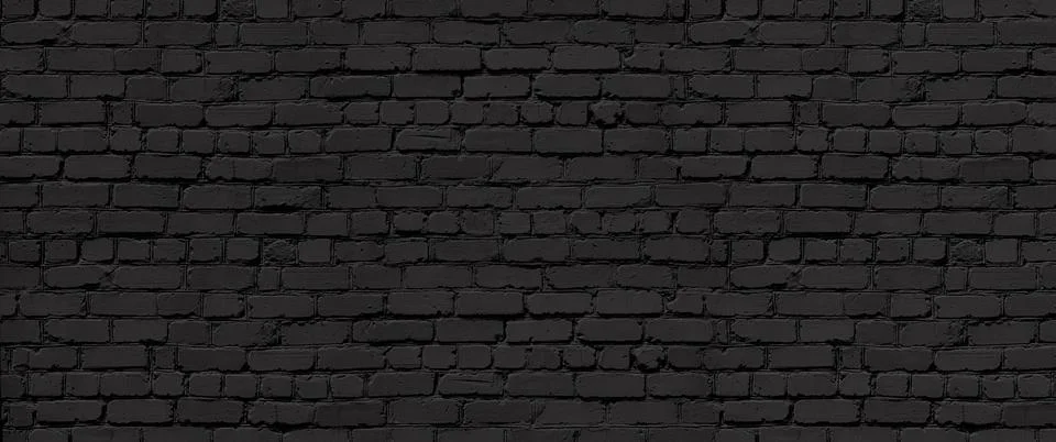 Black brick wall background texture pattern overlay Stock Photos
