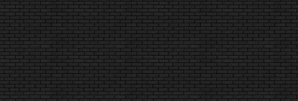 Black brick wall background texture - Seamless pattern Stock Photos