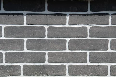 Black brick wall backgrounds, interior texture, wall background. Stock Photos