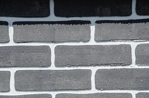 Black brick wall backgrounds, interior texture, wall background. Stock Photos