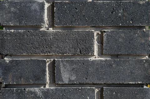 Black brick wall backgrounds, interior texture, wall background. Stock Photos