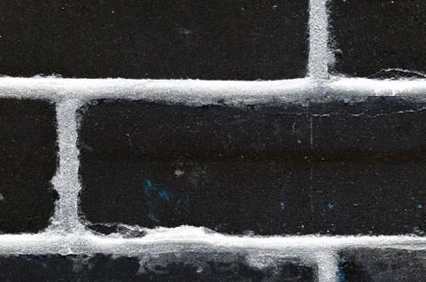 Black brick wall close-up. Abstract background Stock Photos