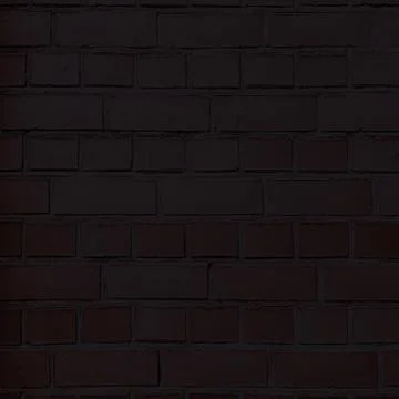 Black brick wall, dark background for design. Part of black painted brick wal 库存照片