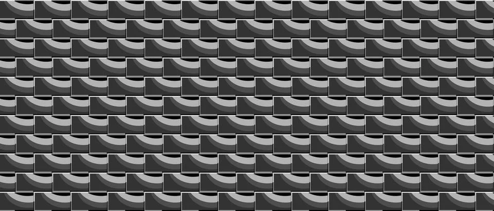 Black brick wall geometric pattern vector background. イラスト素材