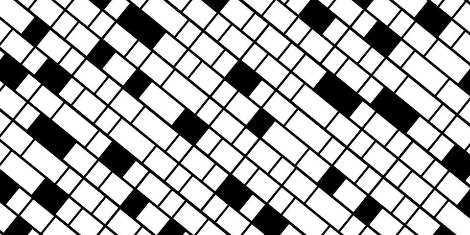 Black brick wall geometric pattern vector background. Stock Illustration