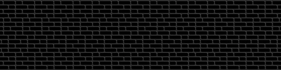 Black brick wall geometric pattern vector background. 스톡 일러스트