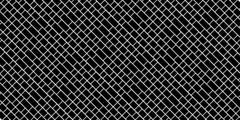 Black brick wall geometric pattern vector background. Stock Illustration