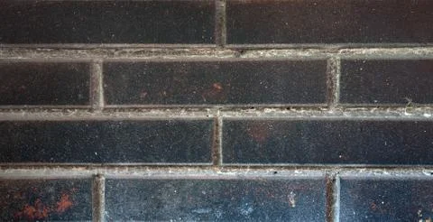 Black brick wall 스톡 사진