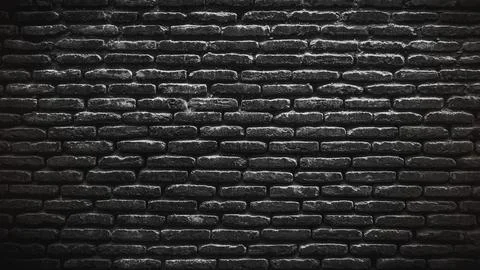 Black brick wall Stock Photos