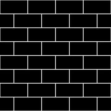 Black Brick Wall Seamless Background Stock Illustration