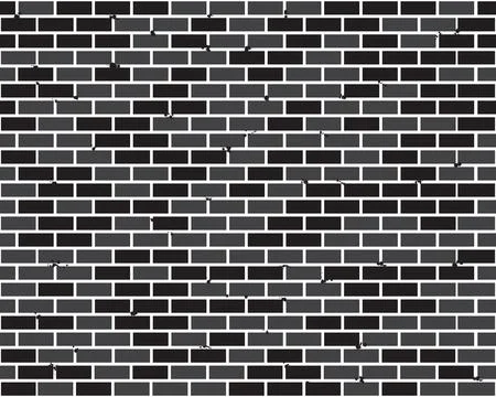 Black brick wall seamless Stock Illustration