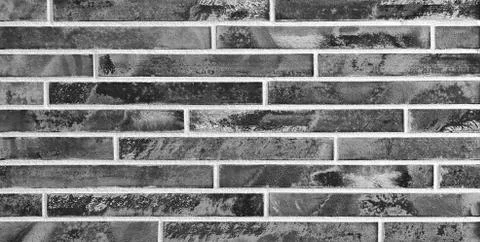 Black brick wall texture, brick surface for background. Vintage wallpaper. Foto stock