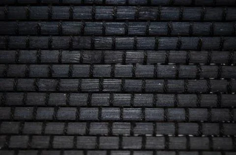 Black brick wall texture, brick surface for background. Vintage wallpaper. Stock Photos