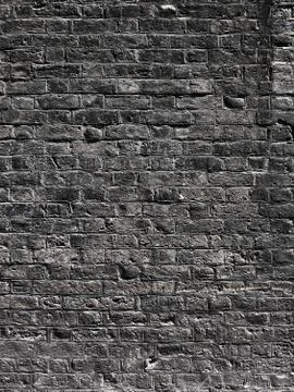 Black brick wall texture Stockfoto's
