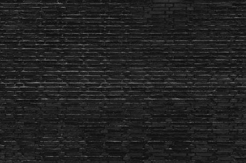 Black brick wall texture Stockfoto's