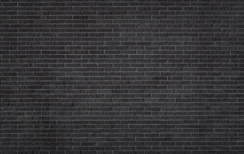 Black brick wall texture Stock Photos