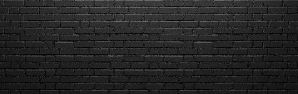 Black brick wall using as background or texture Ilustración de archivo