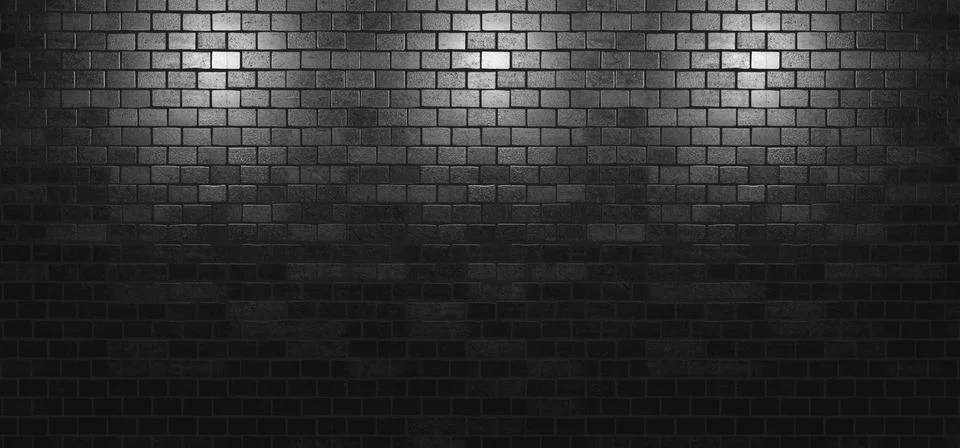 Black brick wall using as background or texture, 3d rendering 스톡 일러스트