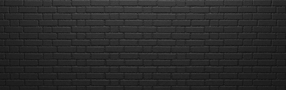 Black brick wall using as background or texture, 3d rendering Stock Illustration