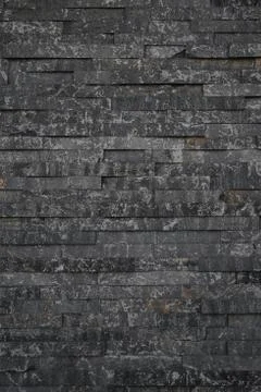 Black bricks slate texture Stock Photos