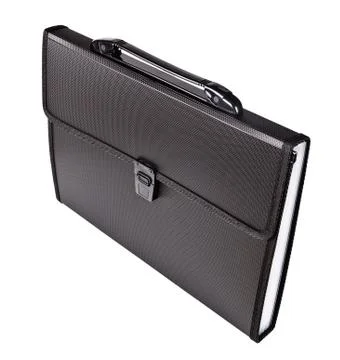 Black briefcase isolated on white background Stock Illustration