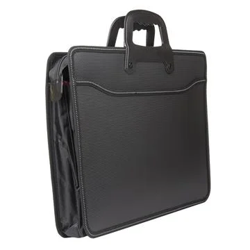 Black briefcase isolated on white background Stock Photos