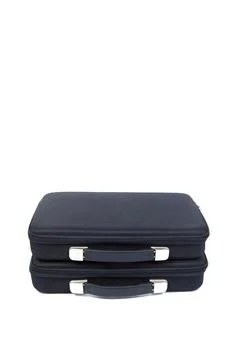 Black briefcase overlapping. Stock Photos
