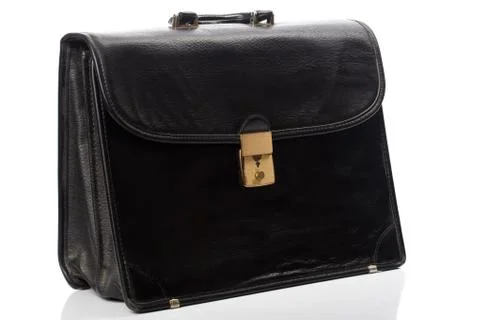 Black briefcase Stock Photos
