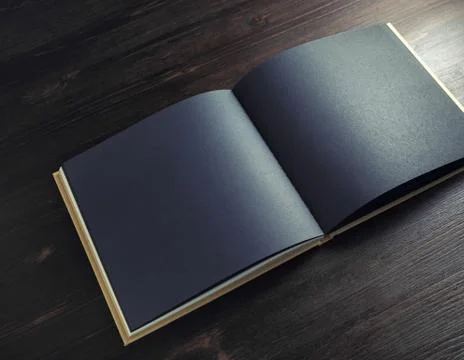 Black brochure mock up Stock Photos