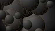 Black Bronze Circles Abstract Corporate Video Animation Stock Footage