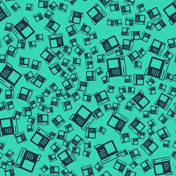 Black Browser window icon isolated seamless pattern on green background. Vector Stockillustratie