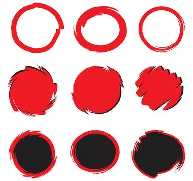 Black  brush cycle bubble 004 Stock Illustration