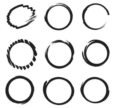 Black brush cycle bubble 007 イラスト素材