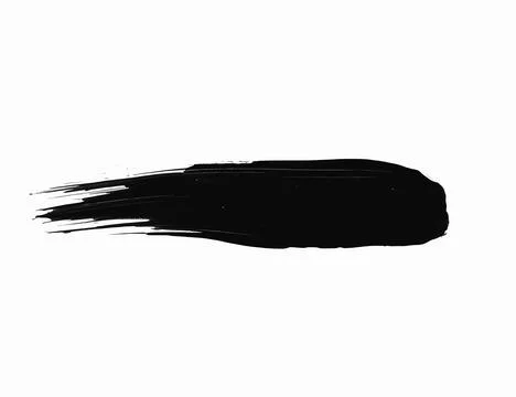 Black brush isolated on white background for art design Stock Illustration