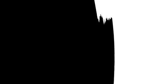 Black brush paint wipe transition animation with ink stroke painted vertically. Stock-Footage 332433163