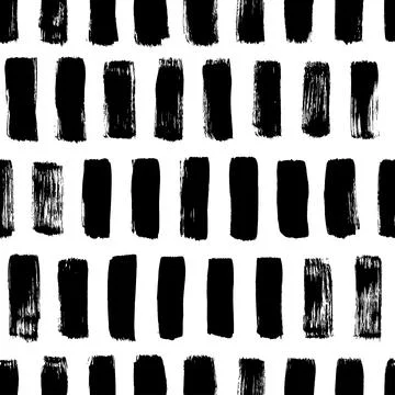 Black brush stripes and vertical strokes pattern. Stock Illustration