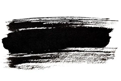 Black brush stroke closeup Stock Illustration